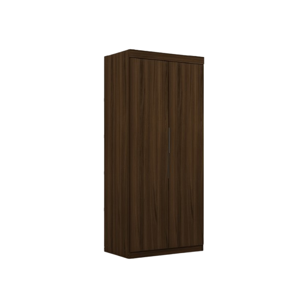 Mulberry 2.0 Sectional Modern Armoire Wardrobe Closet with 2 Drawers in Brown