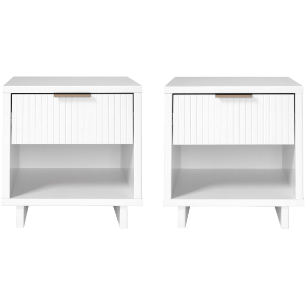 Granville White 1-Drawer Nightstand (Set of 2)