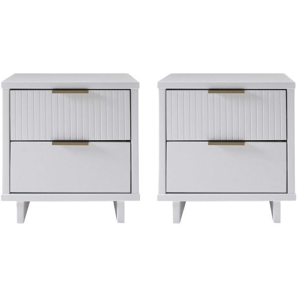 Granville White 2-Drawer Nightstand (Set of 2)