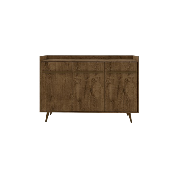Bradley 53.54 Buffet Stand with 4 Shelves in Rustic Brown