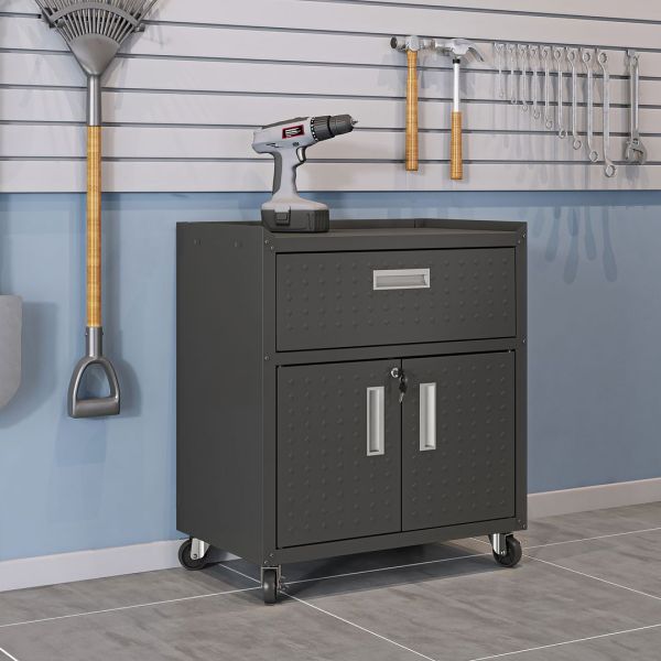 Fortress 30" Garage Rolling Cabinet in Charcoal Grey