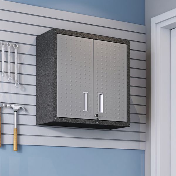 Fortress 30" Floating Garage Cabinet in Dark Grey