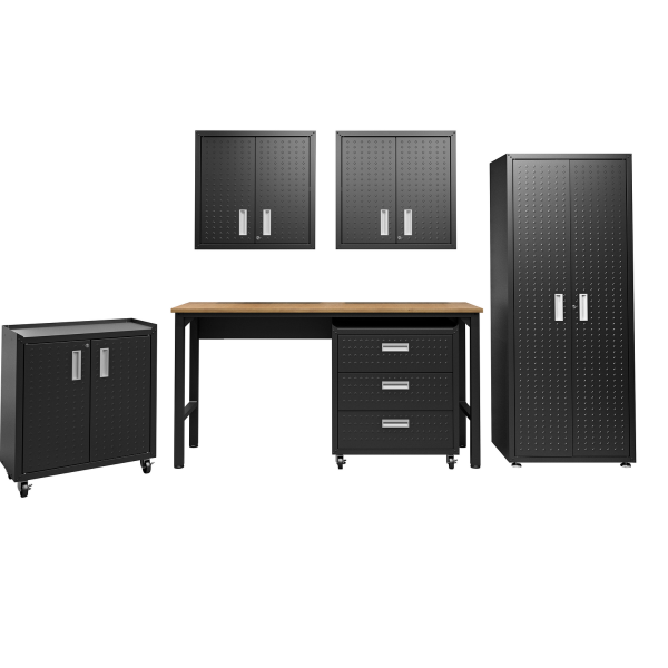 Fortress 6-Piece Garage Set in Charcoal Grey
