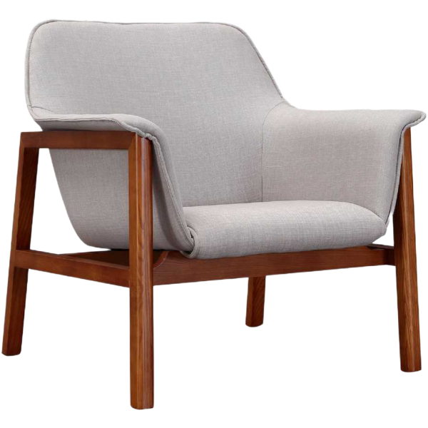 Miller Linen Weave Armchair in Weathered Grey