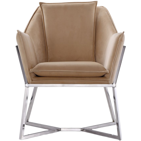 Origami Velvet Armchair in Sand