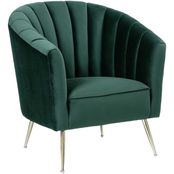 Rosemont Velvet Armchair in Green