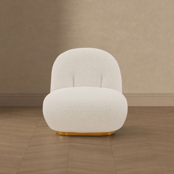 Edina Boucle Armchair in White