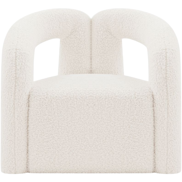 Darian Boucle Armchair in White