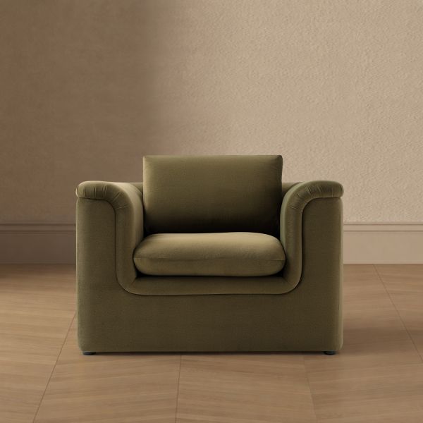 Haven Upholstered Accent Chair in Forest Green
