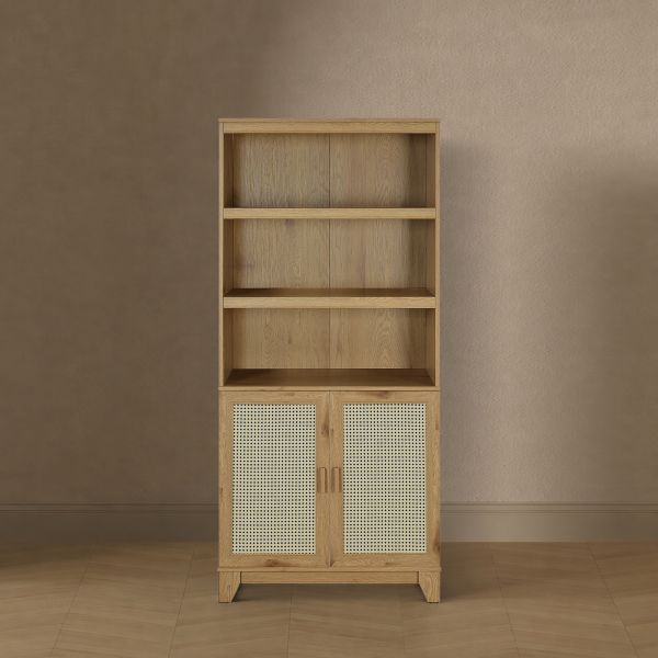 Sheridan 31" Bookcase Cabinet in Natural (7-Shelf)