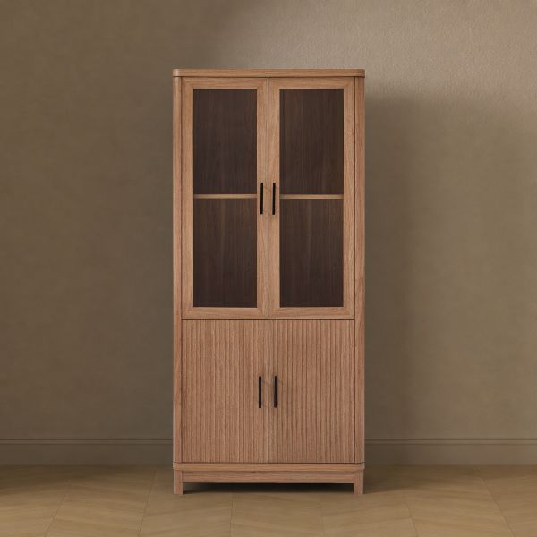 Jodie 31" Bookcase Cabinet in Maple (6-Shelf)