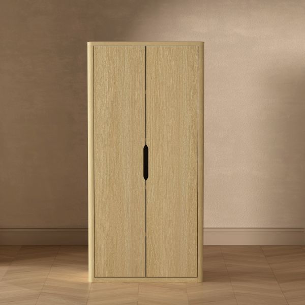 Rivington Tall 2-Door Storage Cabinet in Natural Oak