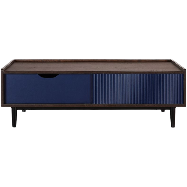 Duane 47" Mixed Storage Coffee Table in Navy Blue
