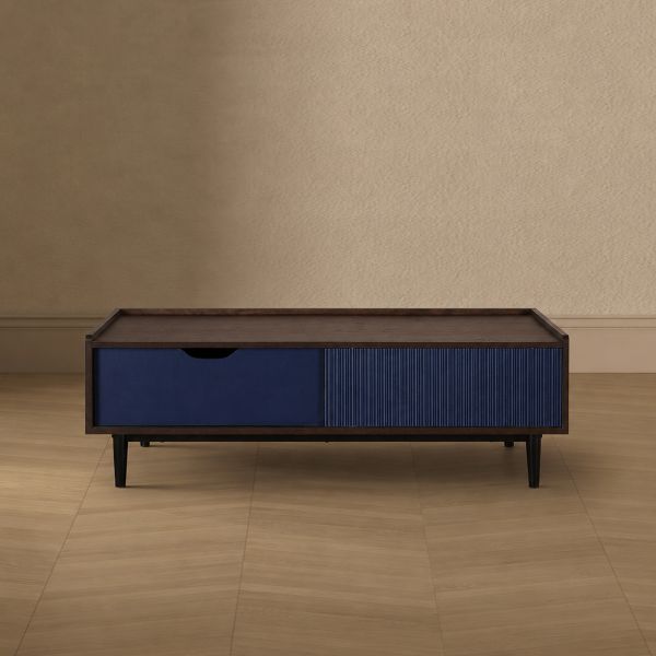 Duane 47" Mixed Storage Coffee Table in Navy Blue