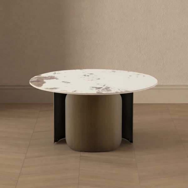 Monica Sintered Stone Top Coffee Table in Bronze