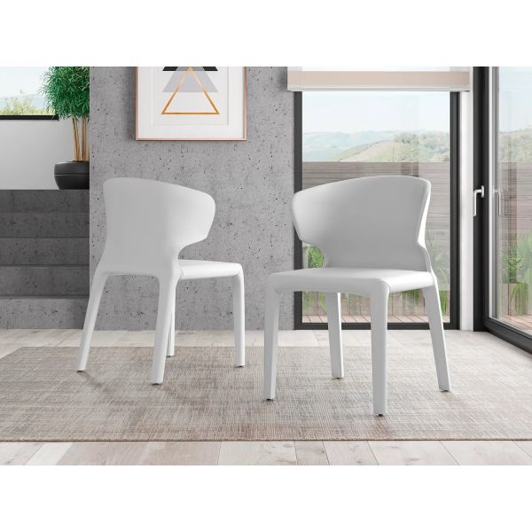 Conrad Upholstered Dining Chair in Cream - Set of 2