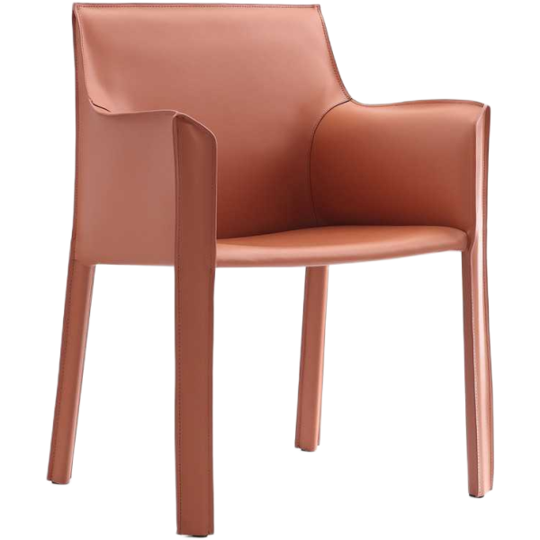 Vogue Vegan Leather Accent Chair in Clay
