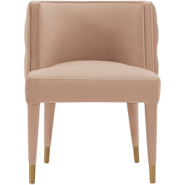 Maya Velvet Accent Chair in Nude