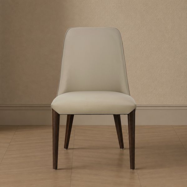 Belmont Wood Upholstered Side Chair in Taupe - Set of 2