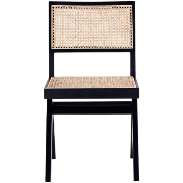 Hamlet Wood Dining Chair in Black and Natural - Set of 2