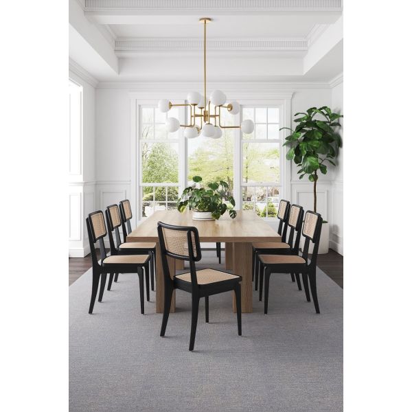 Giverny Wood Dining Chair in Black and Natural - Set of 2