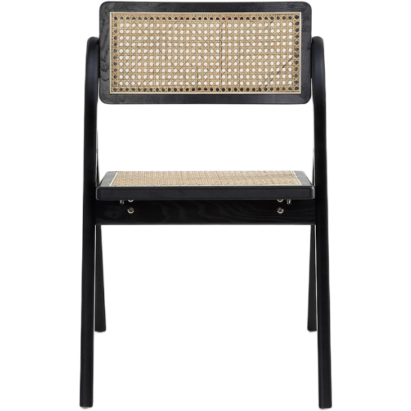 Lambinet Wood Folding Chair in Black and Natural - Set of 2