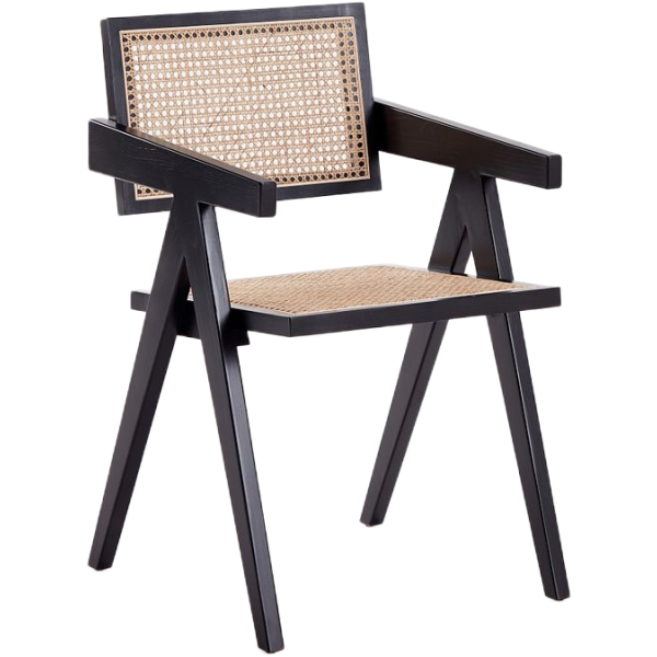 Hamlet Wood Armchair in Black and Natural