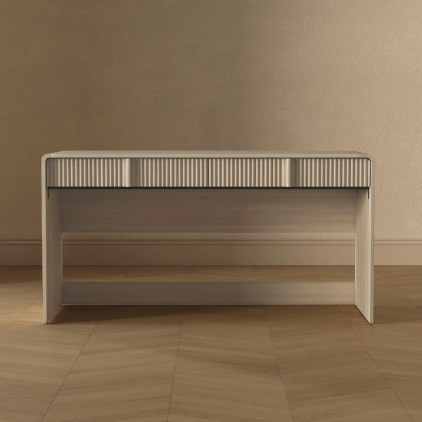 Novara 60" Writing Desk in Whitewashed Oak (2-Drawer)