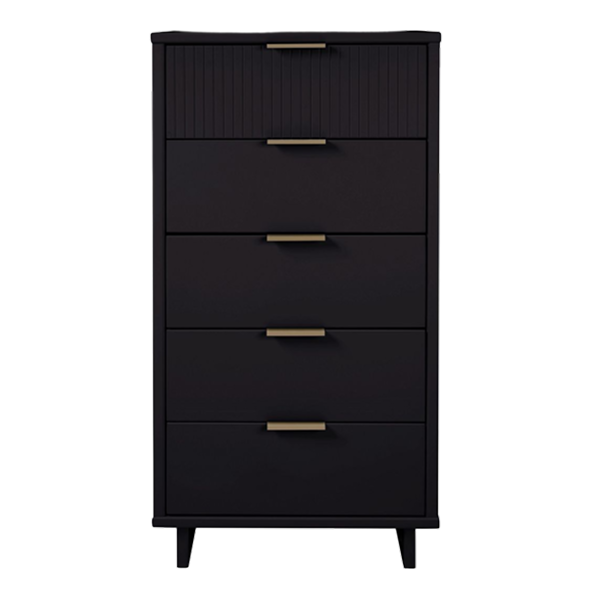 Granville 24" Chest in Black (5-Drawer)