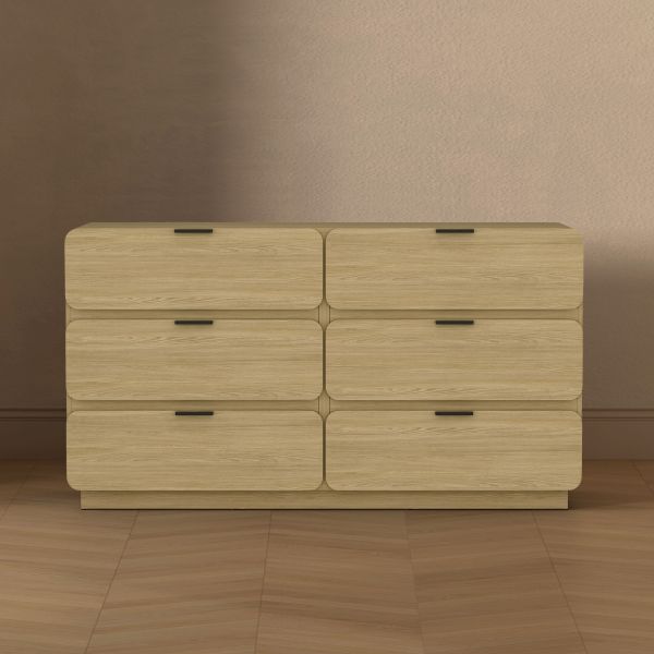 Chrystie 60" Dresser in Natural (6-Drawer)