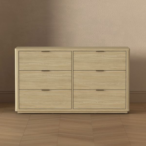 Evelyn 60" Dresser in Natural (6-Drawer)