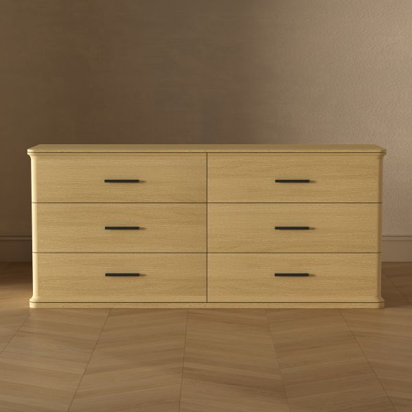 Clifford Dresser in Natural Oak (6-Drawer)