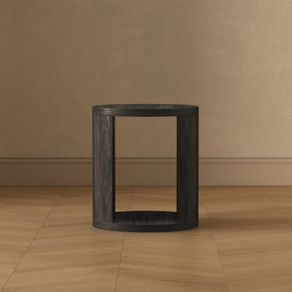 Alure 20" Round End Table in Charcoal