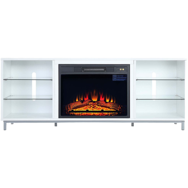 Brighton and Fireplace 2-Piece Electric Fireplace in BlackWhite