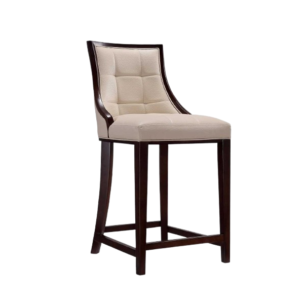 Fifth Avenue Wood Upholstered Counter Stool in Cream