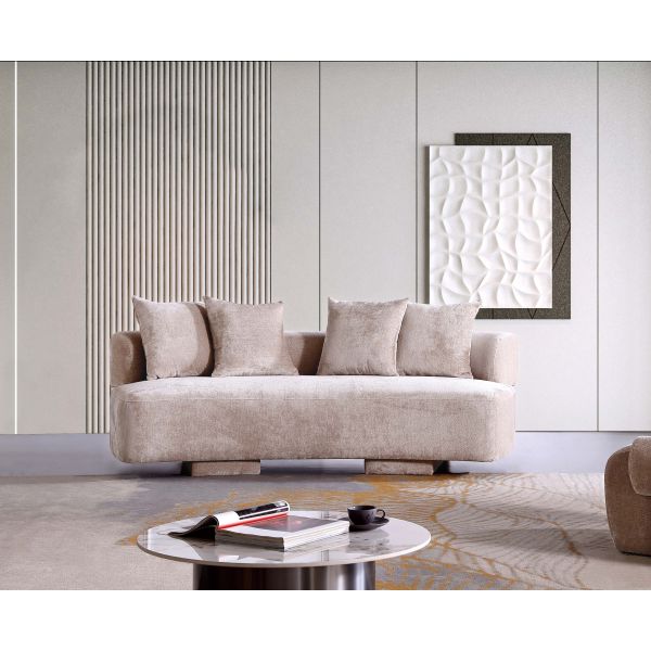 Verandah 91" Chenille Sofa in Beige