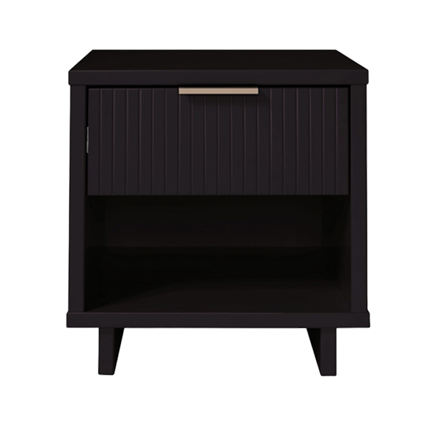 Granville 18" Nightstand in Black (1-Drawer)
