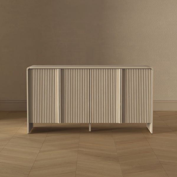 Novara 60" Sideboard in Whitewashed Oak (4-Door)