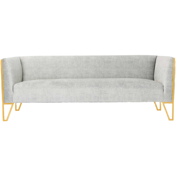 Vector 82" Velvet Sofa in Weathered Grey