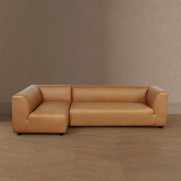 Lukas 118" Left-Facing 2-Piece Sectional Sofa in Camel