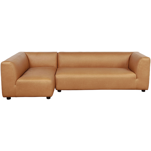 Lukas 118" Left-Facing 2-Piece Sectional Sofa in Camel