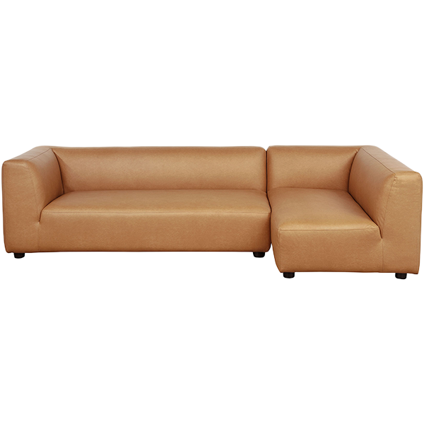 Lukas 118" Right-Facing 2-Piece Sectional Sofa in Camel