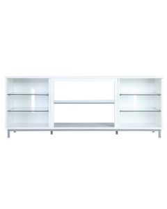 Brighton 60 TV Stand with Glass Shelves and Media Wire Management