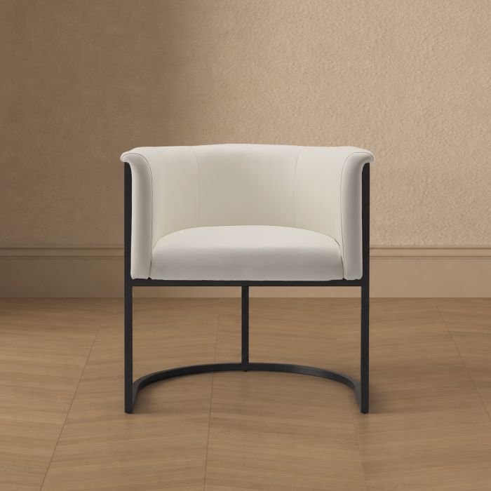 Corso Metal Vegan Leather Accent Chair