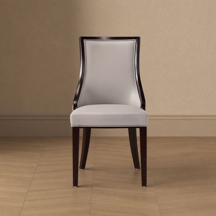 Grand Wood Vegan Leather Dining Chair - Set of 2