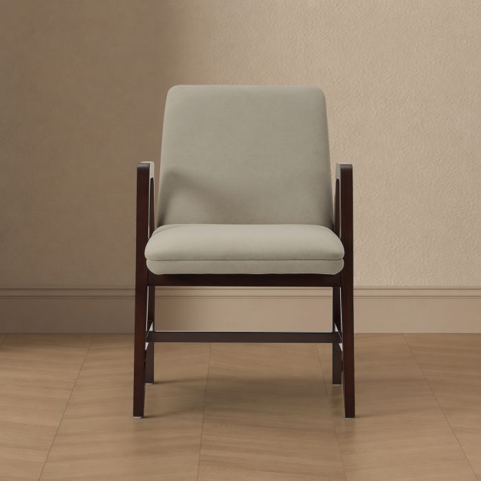 Stella Wood Velvet Armchair