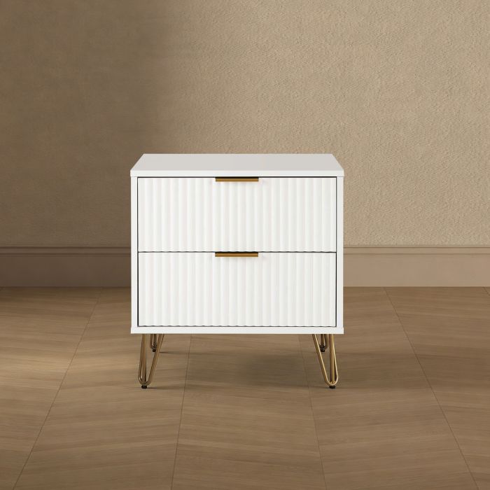 Dumbo 20" Fluted Nightstand (2-Drawer)
