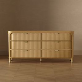 Park 68" Solid Wood Dresser in Natural (6-Drawer)