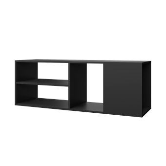 Minetta 46" Floating Entertainment Center with 4 Shelves in Black