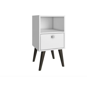 Abisko Side Table with 1 shelf in White